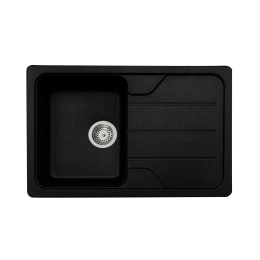 Гранитная мойка для кухни VALESO VERONA 7850 матовая Черный металлик