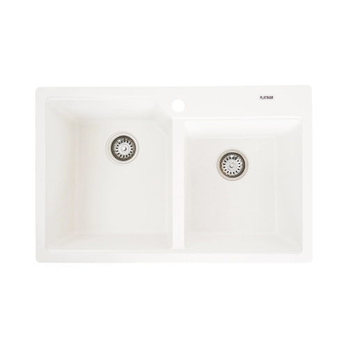 Гранитная мойка для кухни VALESO 7850 HARMONY матовая Белоснежная