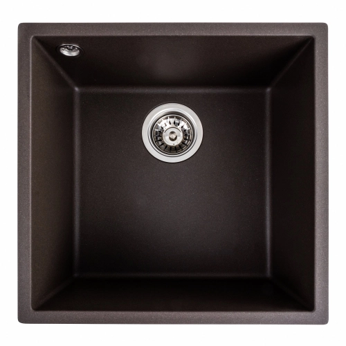 Гранитная мойка для кухни VALESO RUBA 4040 матовая Темная Скала - Фото № 2