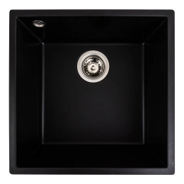 Гранитная мойка для кухни VALESO 4040 RUBA матовый черный