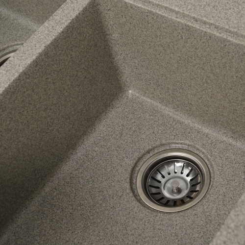 Granite kitchen sink VALESO 7850 HARMONY opaque Gray - Фото № 1