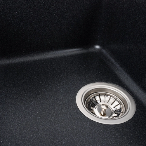 Гранитная мойка для кухни VALESO VERONA 7850 матовая Карбон - Фото № 5