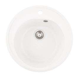 Гранитная мойка для кухни VALESO LUNA 510 матовая Белоснежная