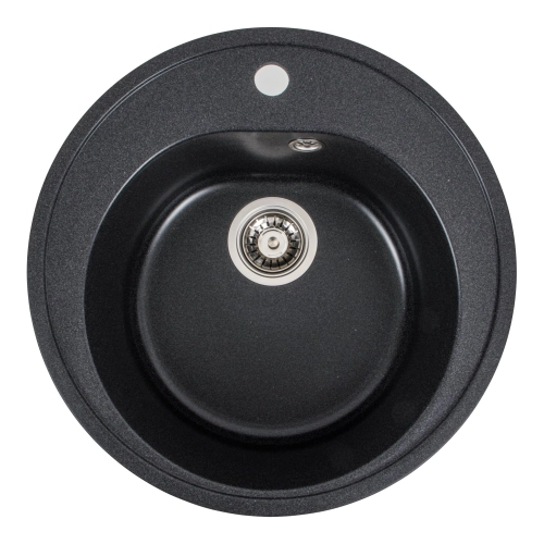 Гранитная мойка для кухни VALESO LUNA 510 матовая Карбон - Фото № 1