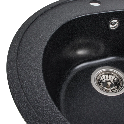 Гранитная мойка для кухни VALESO LUNA 510 матовая Карбон - Фото № 10