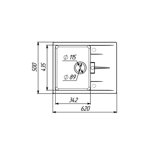 Гранитная мойка для кухни VALESO ZIRKONE 6250 матовая Черный металлик - Фото № 4