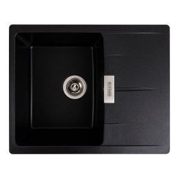Гранитная мойка для кухни VALESO ZIRKONE 6250 матовая Черный металлик