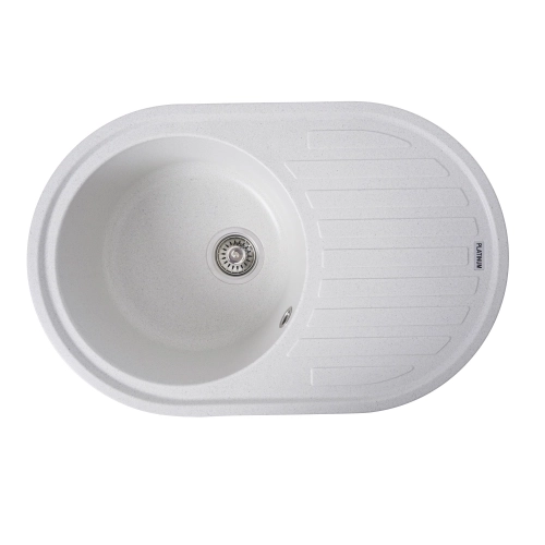 Гранитная мойка для кухни VALESO LIRA 7750 матовая Белая в точку