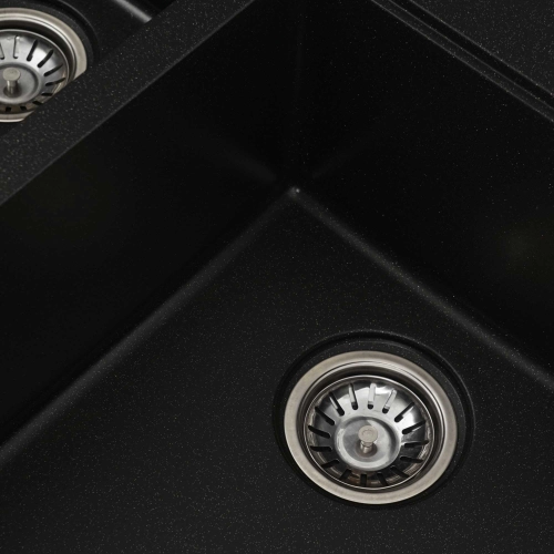 VALESO HARMONY 7850 Granite Kitchen Sink, Matte Black Metallic - Фото № 1
