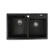 VALESO HARMONY 7850 Granite Kitchen Sink, Matte Black Metallic