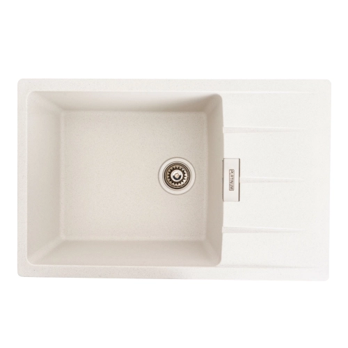 Гранитная мойка для кухни VALESO 7850 ROMA матовая (белый в точку)