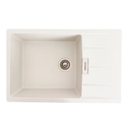 Гранитная мойка для кухни VALESO 7850 ROMA матовая (белый в точку)