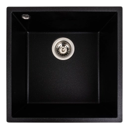 Гранитная мойка для кухни VALESO RUBA 4040 матовая Черный металлик
