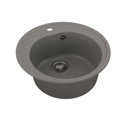 Гранитная мойка для кухни VALESO LUNA 510 матовая Серая - Фото № 1