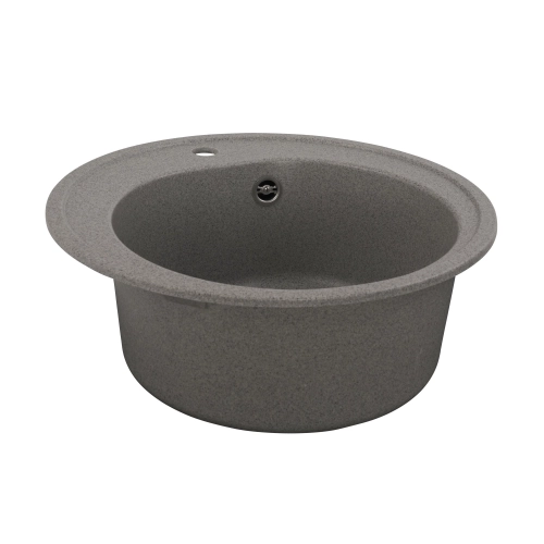 Гранитная мойка для кухни VALESO LUNA 510 матовая Серая - Фото № 3