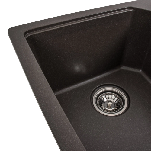 Гранитная мойка для кухни VALESO HARMONY 7850 матовая Темная Скала - Фото № 1
