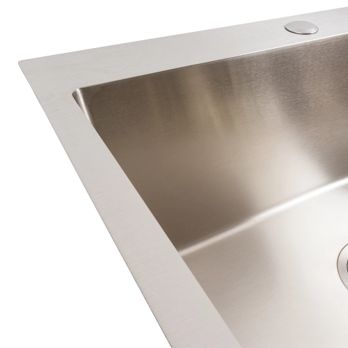 Кухонная мойка 58*43 нержавейка VALESO Handmade (сифон круглый, 3.0/0.8) - Фото № 3