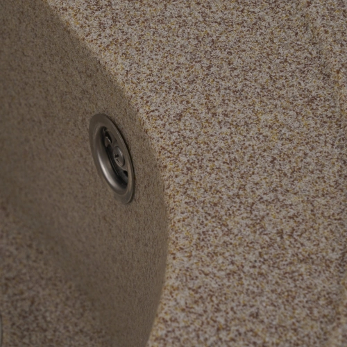 Гранитная мойка для кухни VALESO LUNA 510 матовая Карамель - Фото № 4