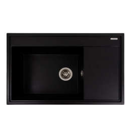 Гранитная мойка для кухни VALESO AZURIT 7950 матовая Черный металлик