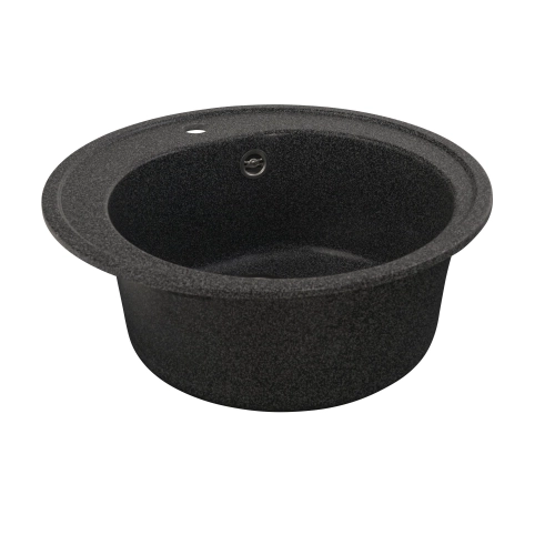 Гранитная мойка для кухни VALESO LUNA 510 матовая Графит - Фото № 3