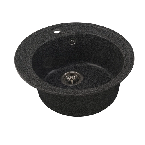 Гранитная мойка для кухни VALESO LUNA 510 матовая Графит - Фото № 6