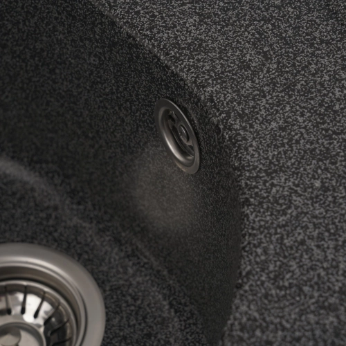 Гранитная мойка для кухни VALESO LUNA 510 матовая Графит - Фото № 9