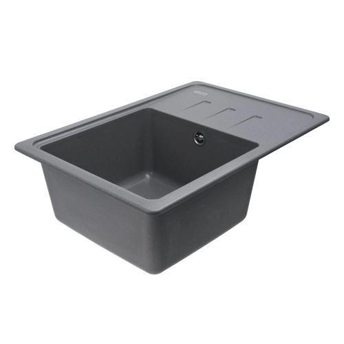 Гранитная мойка для кухни VALESO LIANA 6243 матовая Серый муссон - Фото № 1