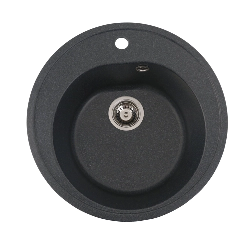 Гранитная мойка для кухни VALESO LUNA 510 матовая Антрацит - Фото № 7