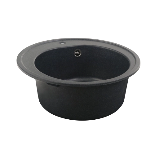 Гранитная мойка для кухни VALESO LUNA 510 матовая Антрацит - Фото № 8