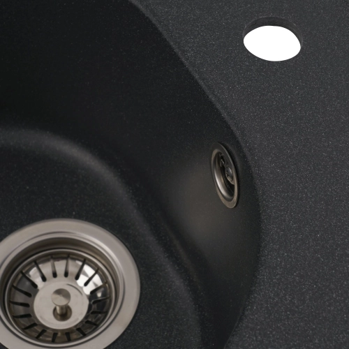 Гранитная мойка для кухни VALESO LUNA 510 матовая Антрацит - Фото № 9