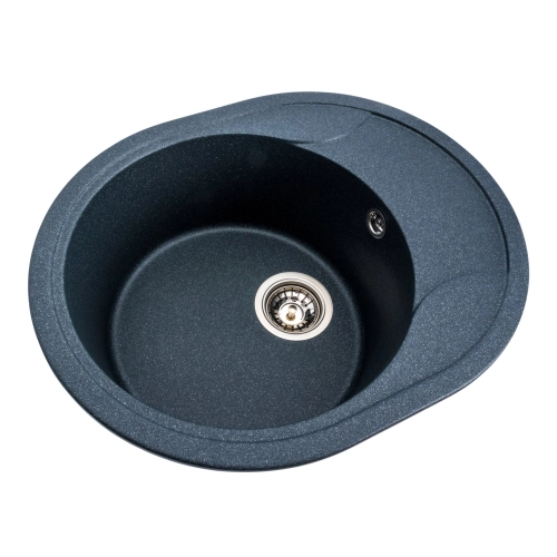 Гранитная мойка для кухни VALESO ONYX 5847 матовая Антрацит - Фото № 2