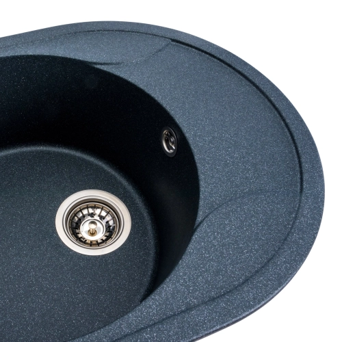 Гранитная мойка для кухни VALESO ONYX 5847 матовая Антрацит - Фото № 4