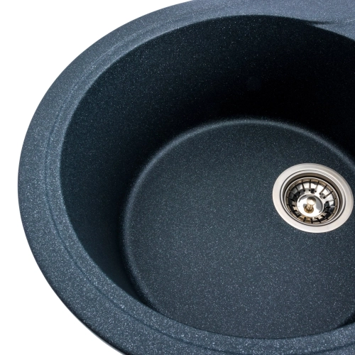 Гранитная мойка для кухни VALESO ONYX 5847 матовая Антрацит - Фото № 6