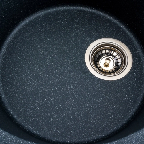 Гранитная мойка для кухни VALESO ONYX 5847 матовая Антрацит - Фото № 8