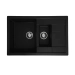 Гранитная мойка для кухни VALESO TOSKANA 7850W матовая Черная - Фото № 1