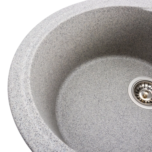 VALESO ONYX 5847 Granite Kitchen Sink, Matte Gray - Фото № 3