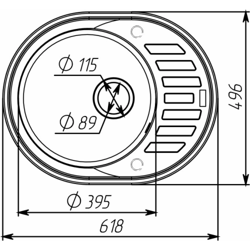 Гранитная мойка для кухни VALESO SOUL 6250 матовая Черная - Фото № 3