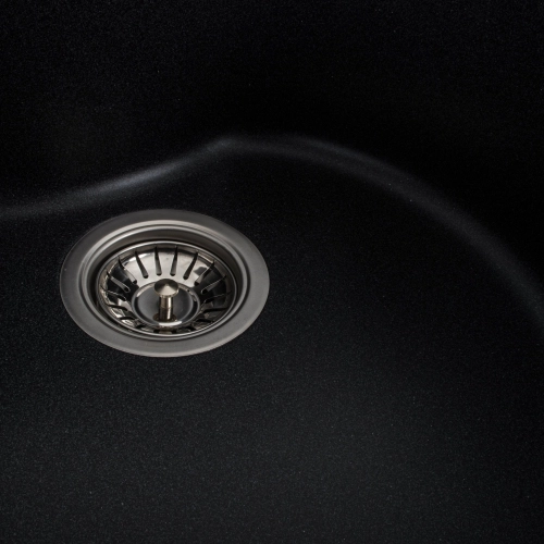 Гранитная мойка для кухни VALESO TURAS 480 матовая Карбон - Фото № 18