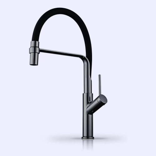 Смеситель кухонный VALESO BQ566 гибкий PVD черный - Фото № 2