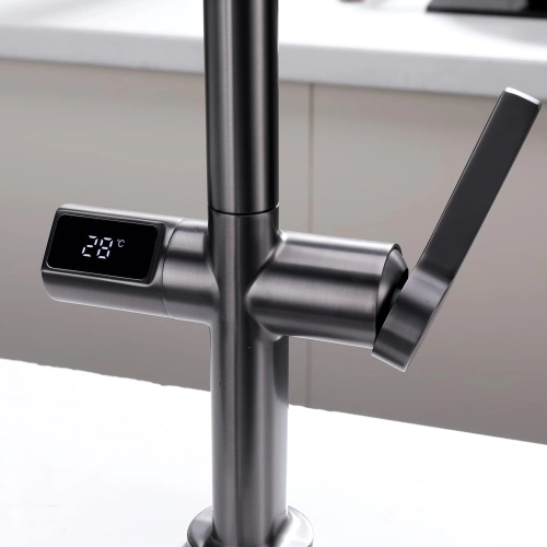 Смеситель кухонный VALESO NSC087 (сенсорный выключатель + датчик температуры) - Фото № 3