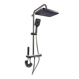 Душевая колонна VALESO NSK078 PVD черная с индикатором температуры