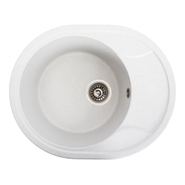 Гранитная мойка для кухни VALESO ONYX 5847 матовая Белая в точку