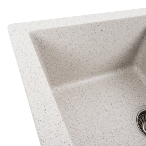 Гранитная мойка для кухни VALESO 7850W TOSKANA матовая Топаз - Фото № 4