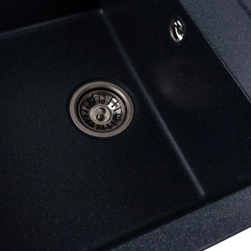 Гранитная мойка для кухни VALESO SELENA 7950 матовая Антрацит - Фото № 2