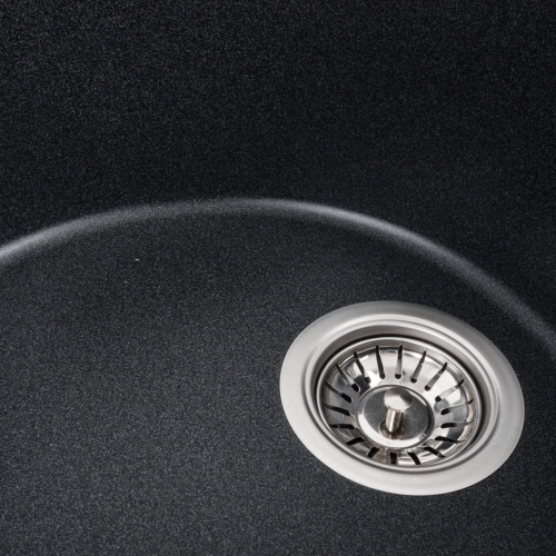 Гранитная мойка для кухни VALESO ONYX 5847 матовая Карбон - Фото № 8