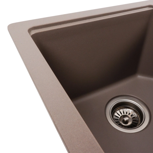Гранитная мойка для кухни VALESO 7850 HARMONY матовая Дюна - Фото № 1