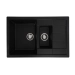 Гранитная мойка для кухни VALESO TOSKANA 7850W матовая Черный металлик