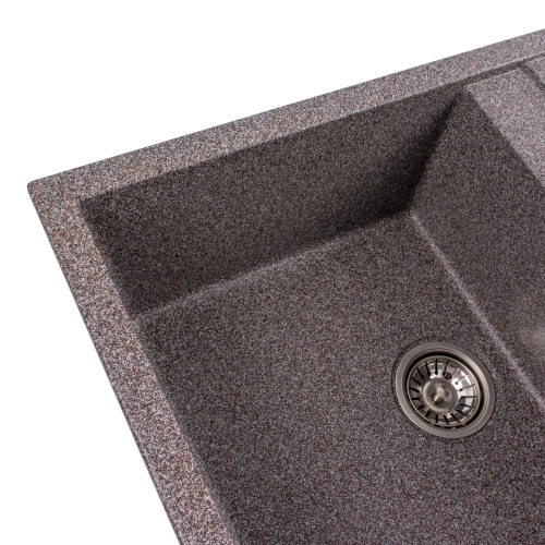 Гранитная мойка для кухни VALESO SELENA 7950 матовая Микс - Фото № 1