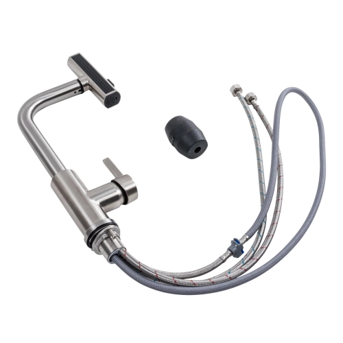 Смеситель кухонный VALESO XK08A нержавейка - Фото № 3