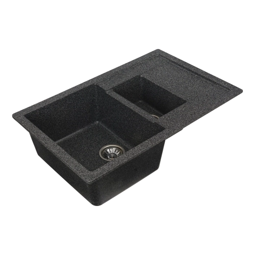 Гранитная мойка для кухни VALESO TOSKANA 7850W матовая Графит - Фото № 2